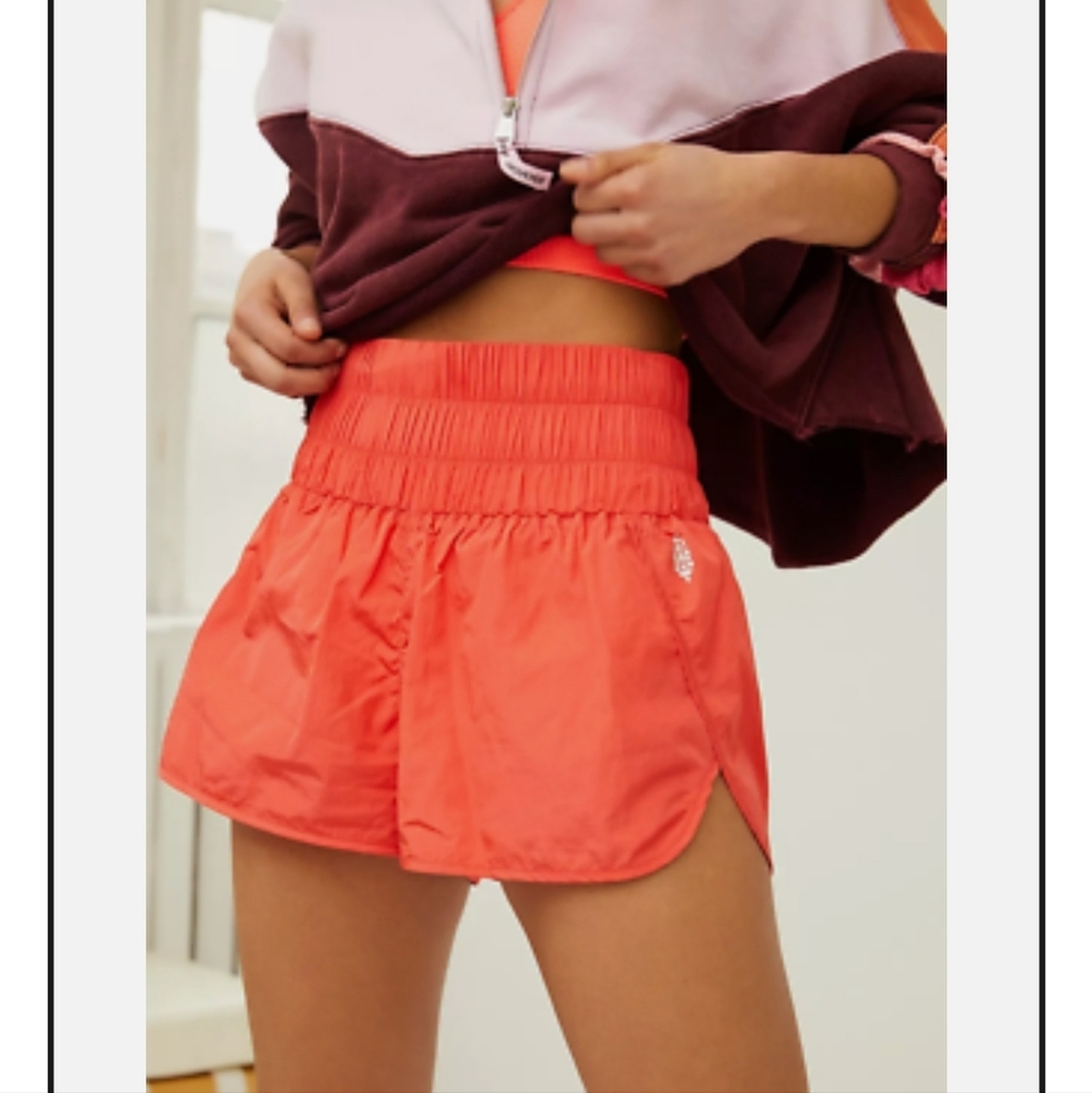 Free People The Way Home Coral Women's Athletic Shorts